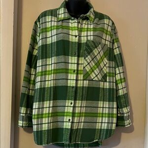 Aerie Green Plaid Shirt